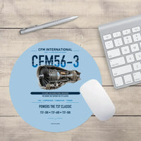 Thumbnail for CFM56-3 design on light blue round mouse pad