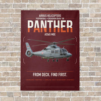 Thumbnail for Airbus Helicopters AS565 MBe Panther vertical canvas print - no frame - dark red background