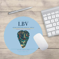 Thumbnail for Leon-Mba International Airport (LBV) design on light blue round mouse pad
