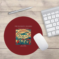 Thumbnail for VINTAGE G4432 - The Rainbow Chasers - Designed Mouse Pads design on darkred round