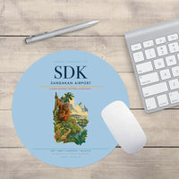 Thumbnail for Sandakan Airport (SDK) design on light blue round mouse pad