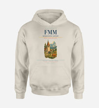 Thumbnail for Memmingen Airport (FMM) design on khaki hoodie single-side print
