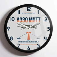Thumbnail for Airbus A330 MRTT design on light gray framed wall clock