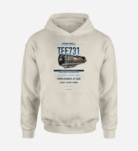 Thumbnail for TFE731 design on khaki hoodie single side