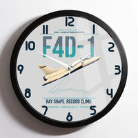 Thumbnail for F4D-1 Skyray design on light gray framed wall clock