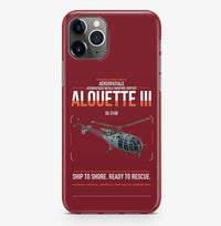Thumbnail for Aérospatiale SA 316B Alouette III design on dark red magsafe iphone case, for iPhone Pro Max
