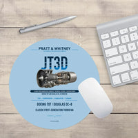 Thumbnail for JT3D design on light blue round mouse pad
