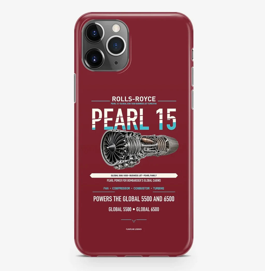 PEARL 15 Case ProMax design on dark red iphone case promax