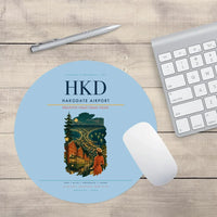 Thumbnail for Hakodate Airport (HKD) design on light blue round mouse pad