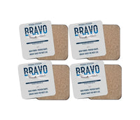 Thumbnail for Cessna Citation Bravo design on light gray 4 pieces set coaster