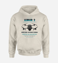 Thumbnail for BRINC LEMUR 2 design on khaki hoodie single side