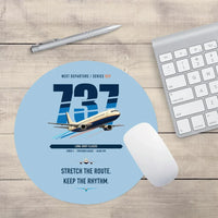 Thumbnail for Boeing 737-400 Classic design on light blue round mouse pad