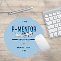 Thumbnail for Tecnam P-Mentor design on light blue round mouse pad