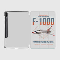 Thumbnail for F-100D Super Sabre design on light gray samsung tablet tablet case
