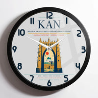 Thumbnail for Mallam Aminu Kano International Airport (KAN) design on light gray framed wall clock