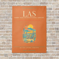 Thumbnail for Harry Reid International Airport Las Vegas LAS - Canvas Framed - Orange