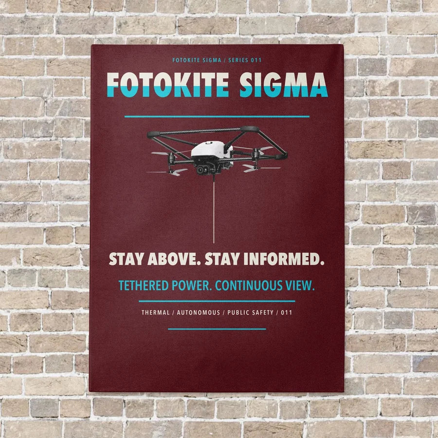 Fotokite Sigma vertical canvas print - no frame - dark red background