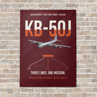 Thumbnail for KB-50J Superfortress vertical canvas print - no frame - dark red background