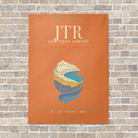 Thumbnail for Santorini Airport JTR - Canvas Framed - Orange