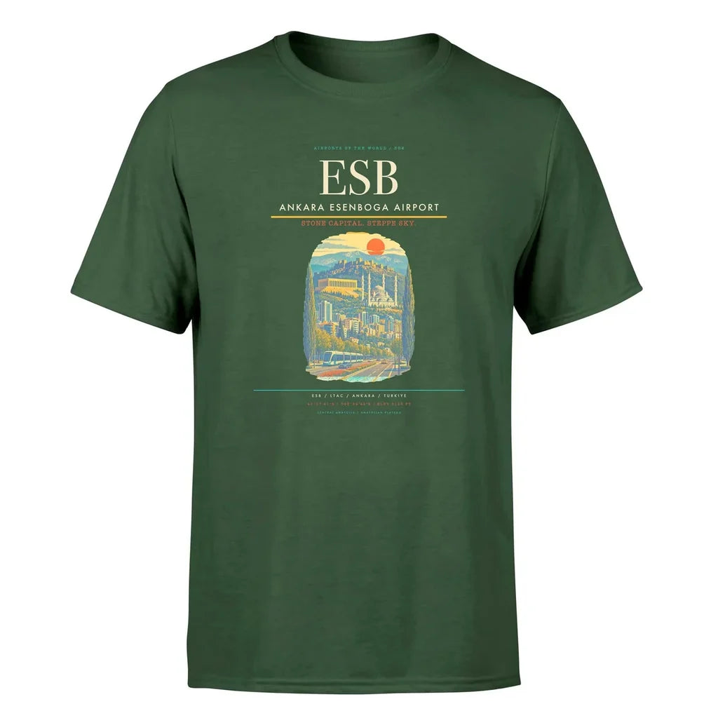 Ankara Airport (ESB) Premium T-Shirt Dark Green