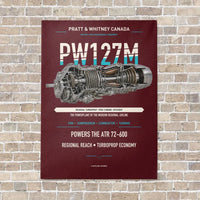 Thumbnail for PW127M vertical canvas print - no frame - dark red background