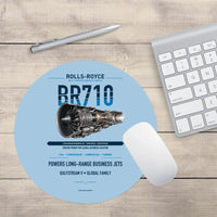 Thumbnail for BR710 design on light blue round mouse pad