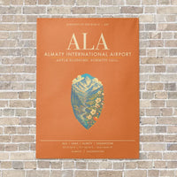 Thumbnail for Almaty International Airport ALA - Canvas Framed - Orange