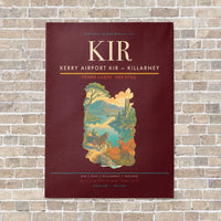 Thumbnail for Kerry Airport KIR — Killarney vertical canvas print - no frame - dark red background