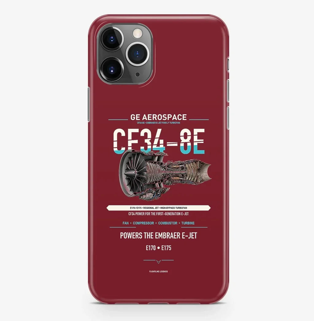 CF34-8E Case ProMax design on dark red iphone case promax