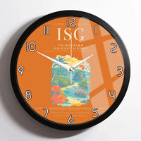 Thumbnail for Painushima Ishigaki Airport ISG Wall-Clock Framed - Orange