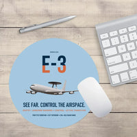 Thumbnail for E-3 Sentry AWACS design on light blue round mouse pad