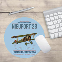 Thumbnail for Nieuport 28C.1 design on light blue round mouse pad