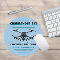 Thumbnail for Draganfly Commander 3XL design on light blue round mouse pad