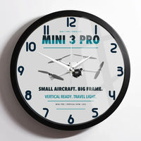 Thumbnail for DJI Mini 3 Pro design on light gray framed wall clock