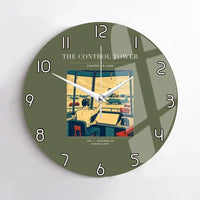 Thumbnail for VINTAGE G4093 - The Control Tower - Designed Wall Clocks design on greenarmy no-frame