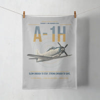 Thumbnail for A-1H Skyraider design on light gray towel