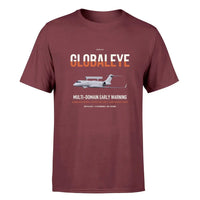 Thumbnail for Saab GlobalEye design on dark red double-side t-shirt, single-side print