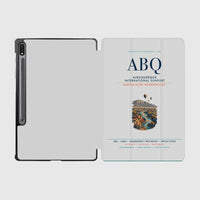Thumbnail for Albuquerque International Sunport (ABQ) design on light gray samsung tablet tablet case