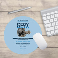 Thumbnail for GE9X design on light blue round mouse pad