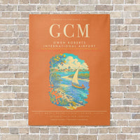 Thumbnail for Owen Roberts International Airport GCM - Canvas Framed - Orange
