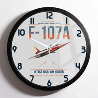 Thumbnail for F-107A Ultra Sabre design on light gray framed wall clock