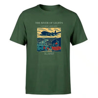 Thumbnail for VINTAGE G4152 - The River Of Lights - Premium T-Shirt design on darkgreen premium t shirt