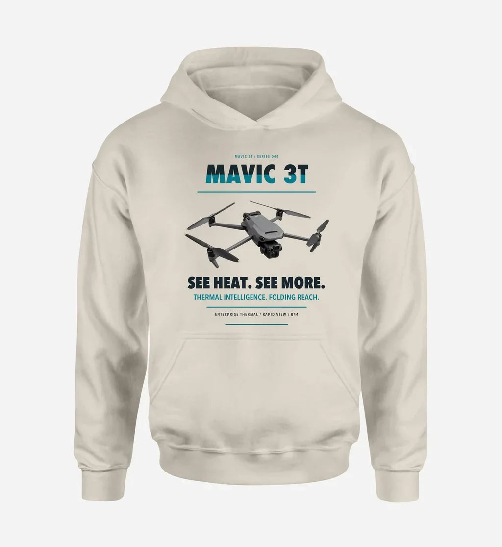DJI Mavic 3 Thermal design on khaki hoodie single side