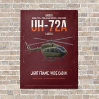 Thumbnail for Airbus UH-72A Lakota vertical canvas print - no frame - dark red background