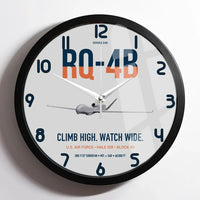 Thumbnail for RQ-4B Global Hawk design on light gray framed wall clock
