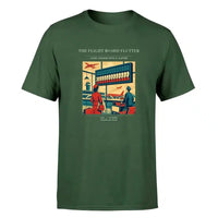 Thumbnail for VINTAGE G4302 - The Flight Board Flutter - Premium T-Shirt design on darkgreen premium t shirt