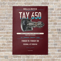 Thumbnail for TAY 650 vertical canvas print - no frame - dark red background