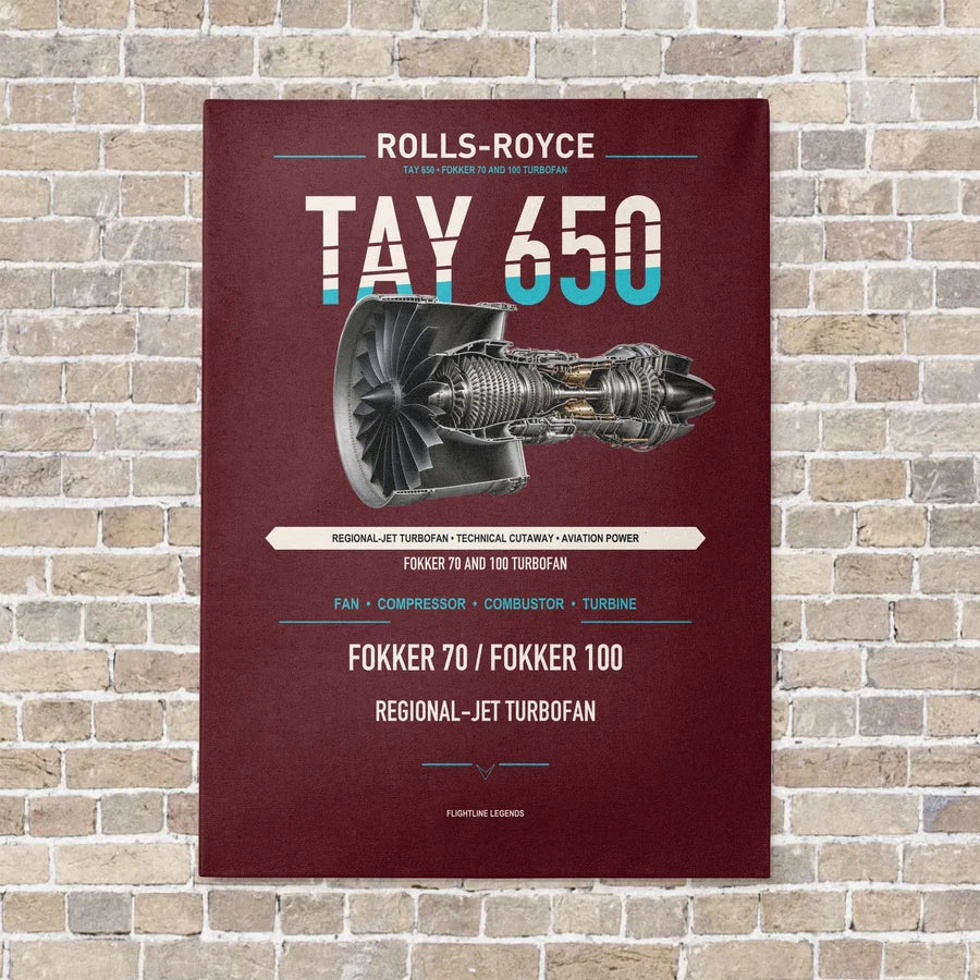 TAY 650 vertical canvas print - no frame - dark red background