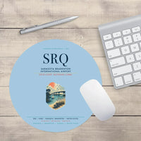 Thumbnail for Sarasota Bradenton International Airport (SRQ) design on light blue round mouse pad