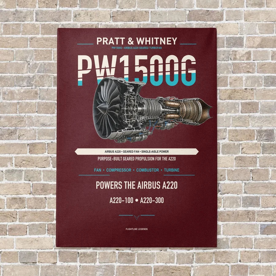 PW1500G vertical canvas print - no frame - dark red background